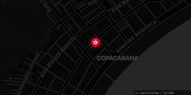 Mapa Copacabana, Rio de Janeiro